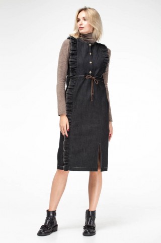 Платье с декоративной планкой на пуговицах2093 купить
