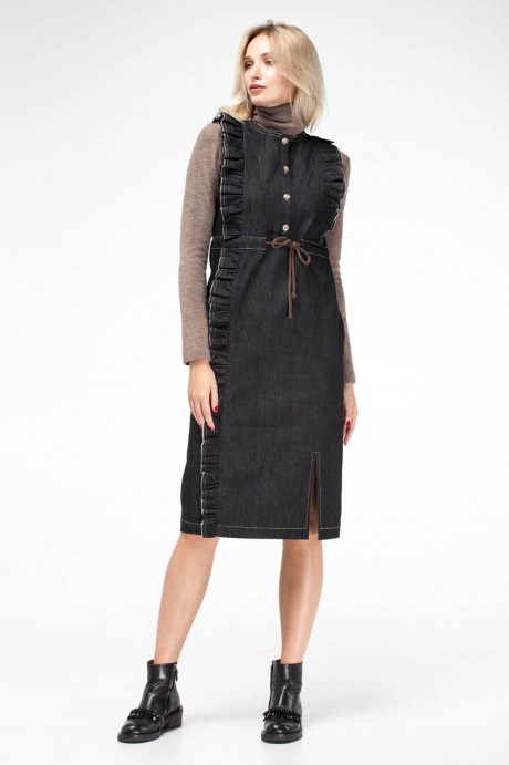 Платье с декоративной планкой на пуговицах2093 купить