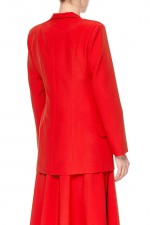 Красный двубортный жакет фото 1