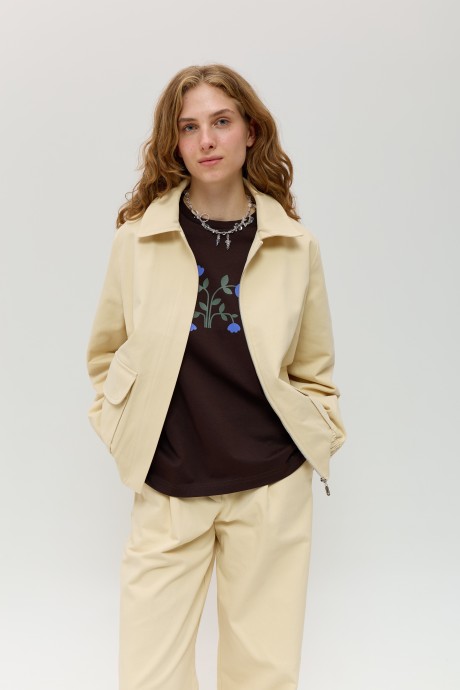 Бежевий бомбер 40344034 купить