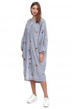 Платье свободного силуэта в цветочный принт фото 2