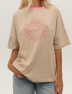 Бежева футболка 3996 фото 4