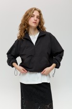 Чорний анорак 4028 фото 5