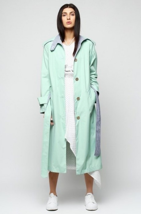 М'ятний плащ середньої довжини2248 купить