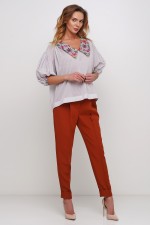 Блуза с воротником с вышивкой фото 0