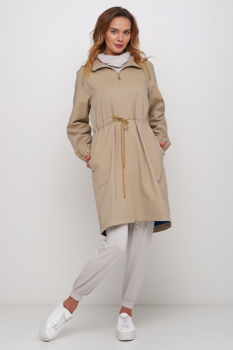 Вільна бежева парка з капюшоном2950 купить