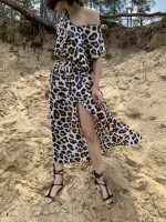 Легка сукня міді  в леопардовому принті 2988 фото 2