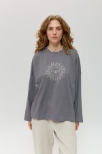 Сірий лонгслів 4018 фото 0