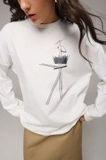 Білий лонгслів 3862 фото 2