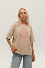 Бежева футболка 3996 фото 7