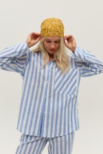 Сорочка у біло-блакитну смужку 3991 фото 2