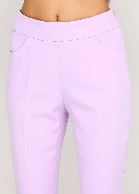 Брюки клеш фиалковые2346 купить