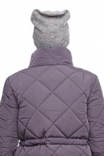 Шапка из серой ангоры фото 2