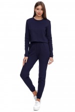 Синий укороченный свитшот фото 0