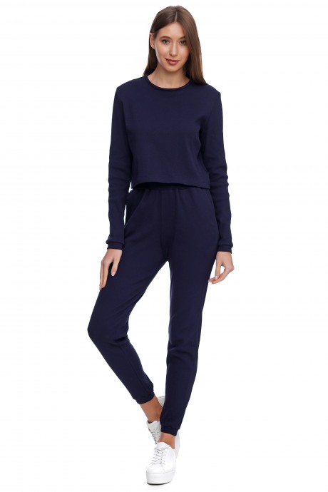 Синий укороченный свитшот2939 купить