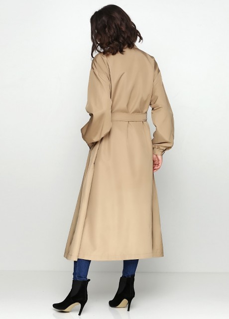 Бежевый плащ2419 купить