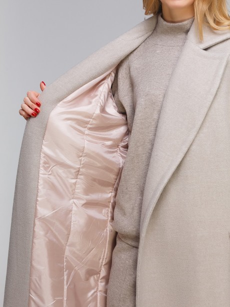 Зимнее длинное пальто на запах с утеплителем2884 купить