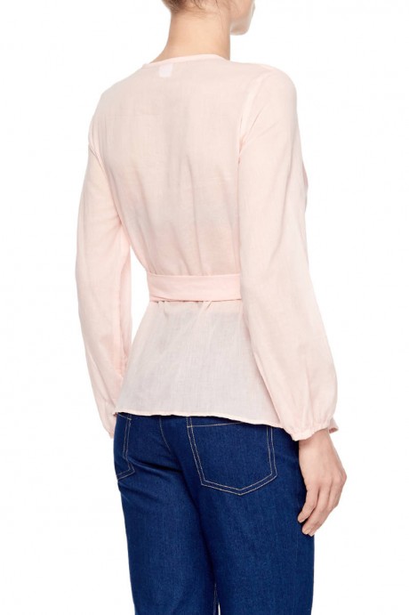 Розовая блуза на запахе1876 купить