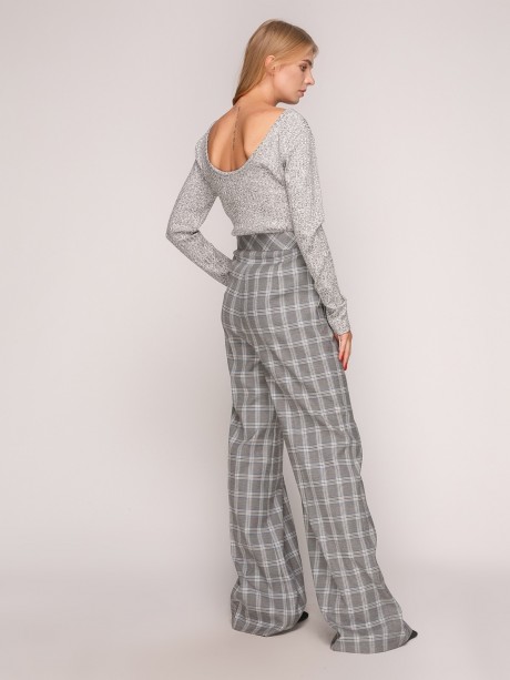 Макси брюки в клетку2810 купить