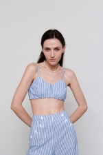 Топ у блакитну смужку 3608 фото 0