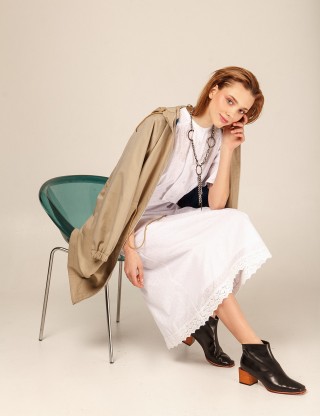 Прикраса на шию з довгих та коротких ланцюгів сірого та чорного кольору2960 купить