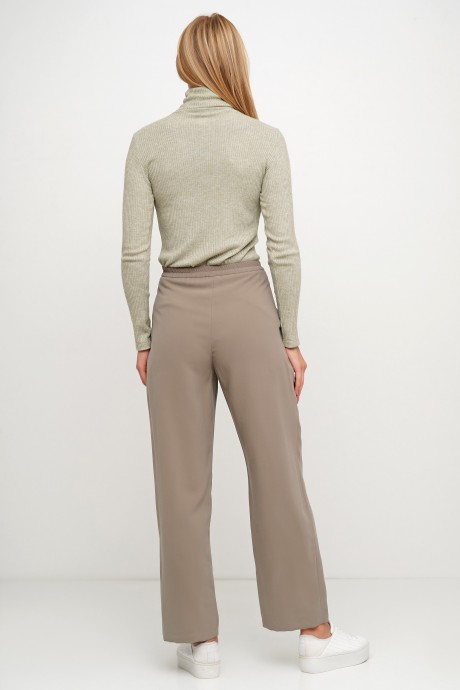 Оливкові штани на високій талії3024 купить