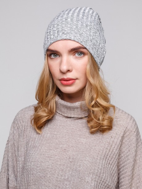 Шапка меланж серая2860 купить