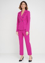 Розовые брюки из костюмной ткани фото 0