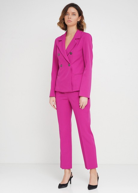 Розовые брюки из костюмной ткани2591 купить