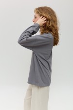 Сірий лонгслів 4018 фото 3