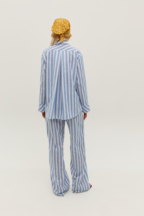 Штані у біло-блакитну смужку 39923992 купить