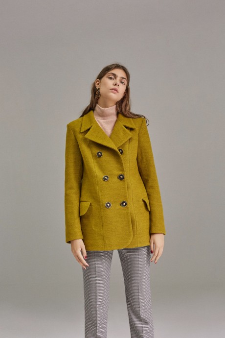 Шерстяное пальто-жакет1723 купить