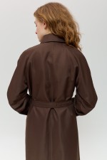 Коричневий плащ 4030 фото 5