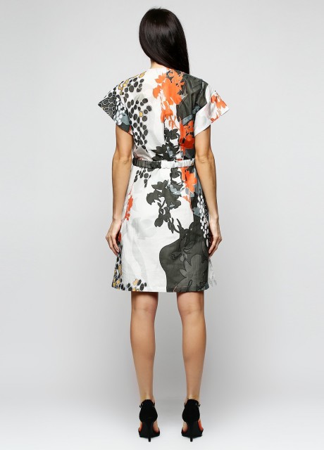 Платье прямого силуэта под пояс2271 купить