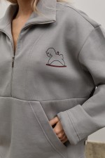 Сірий анорак 4074 фото 5