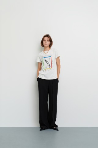 Чорні брюки максі 36743674 купить