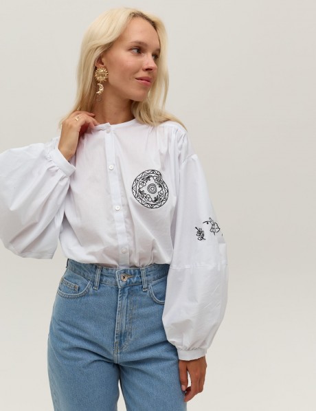 Блуза з вишивкою 38193819 купить