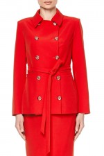 Красный жакет под пояс фото 1