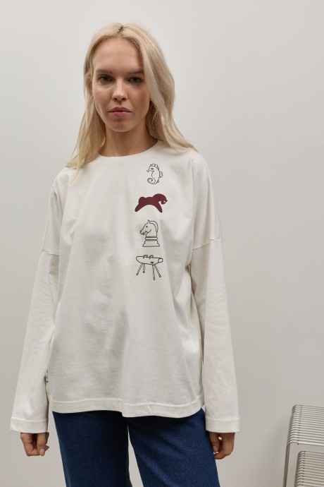 Білий лонгслів 40724072 купить