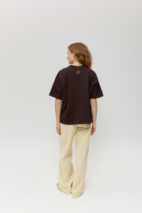 Коричнева футболка 40114011 купить