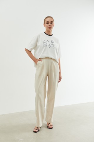 Білі вкорочені брюки 37943794 купить