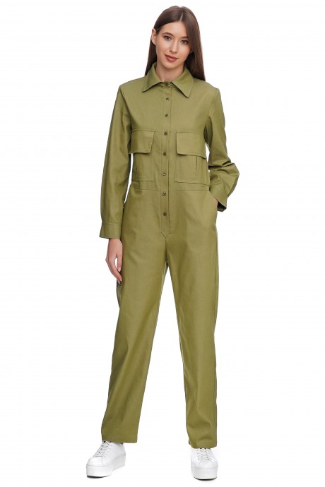 Комбінезон сорочкового типу з накладними кишенями 29352935 купить