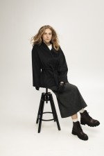 Сіре коротке пальто 3889 фото 1