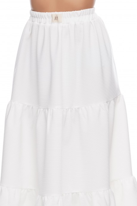 Трехярусная юбка длины миди2919 купить