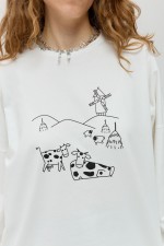 Білий лонгслів 4031 фото 5