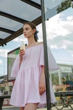 Свободное платье с приспущенным рукавом фото 0