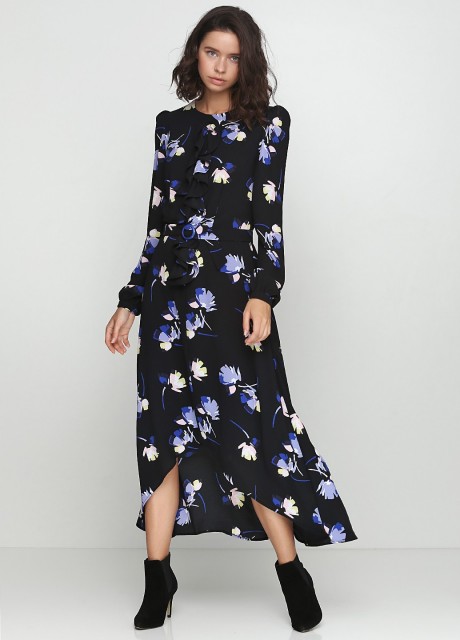 Платье c цветочным принтом2418 купить