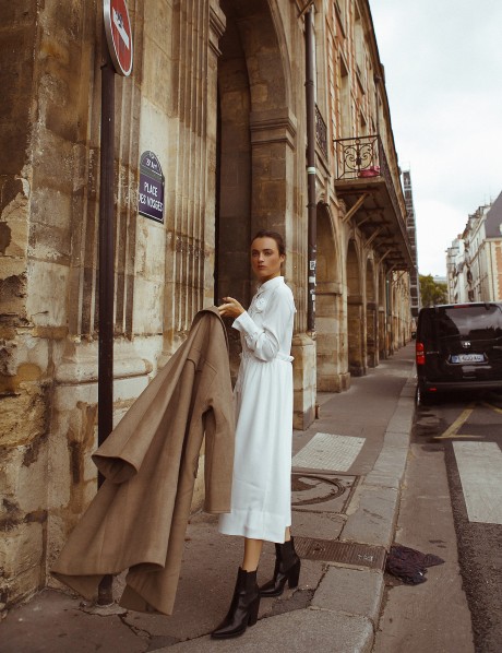 Платье midi, с розой на груди ручной работы2842 купить