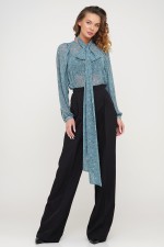 Максі штани чорного кольору 1808 фото 1