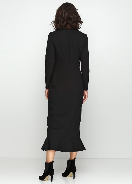 Чорна сукня з рюшами внизу2425 купить